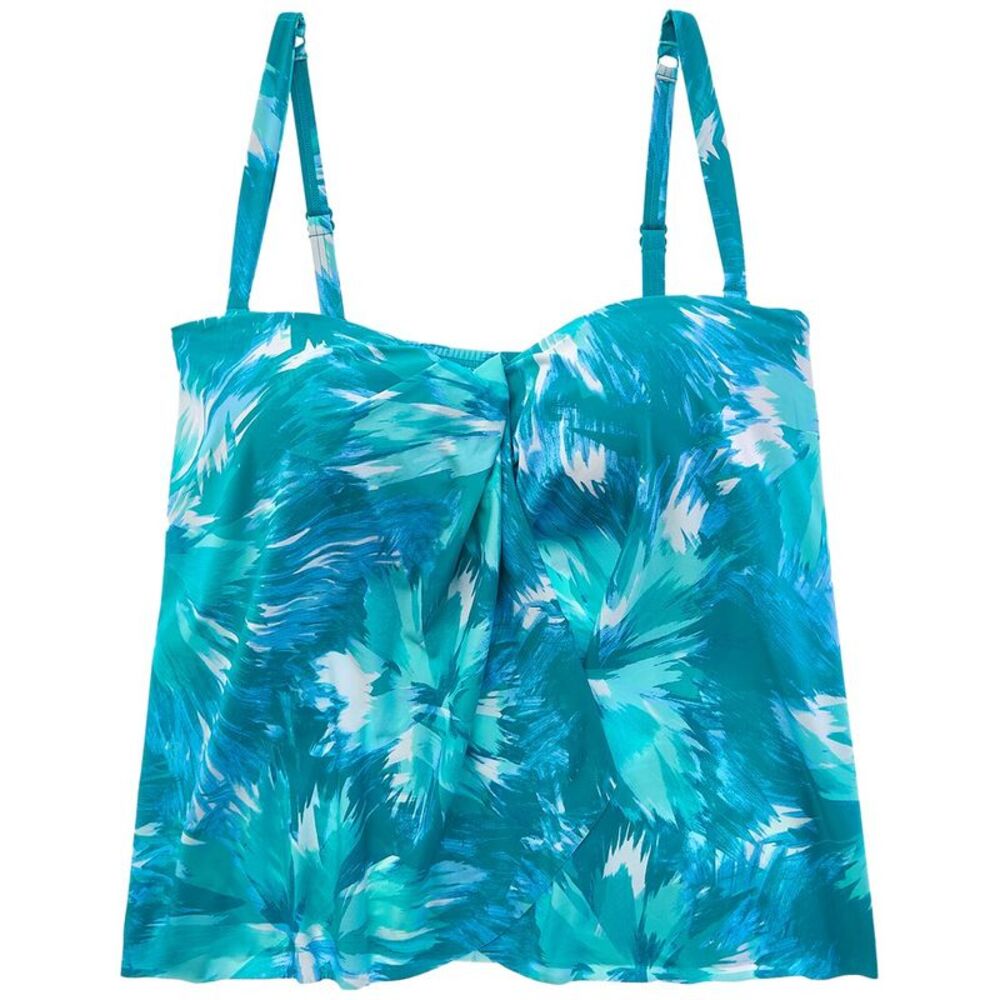 Coco Contours Womens  Clarity Tankini, Green